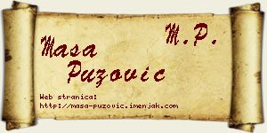 Maša Puzović vizit kartica